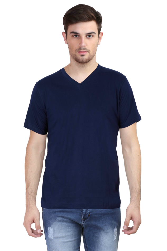 Male Vneck Half Sleeve T-Shirt