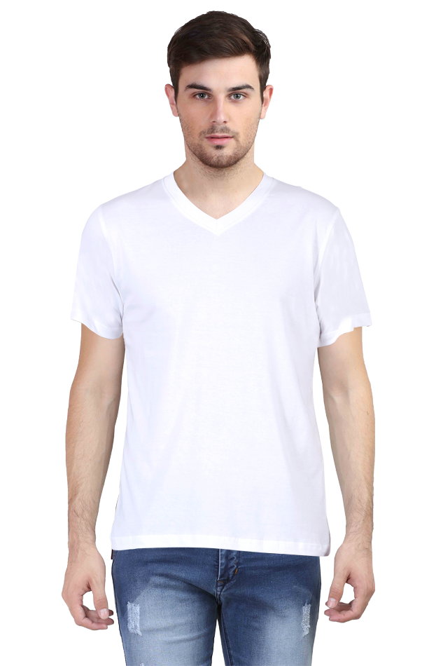 Male Vneck Half Sleeve T-Shirt