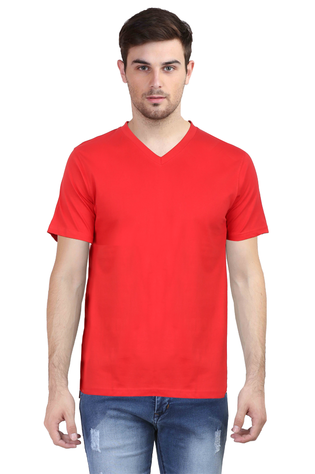 Male Vneck Half Sleeve T-Shirt