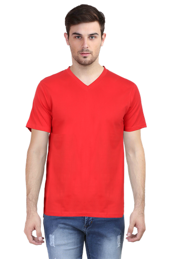 Male Vneck Half Sleeve T-Shirt
